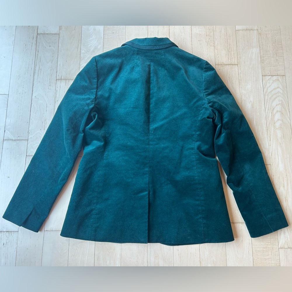 J. Crew Women’s Velvet One-Button Blazer Old Forest Green Style BU281 Size 8 EUC - Picture 8 of 16
